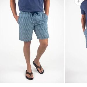 Tailor Vintage Blue‎ Patterned Men's Shorts fully lined size L/32